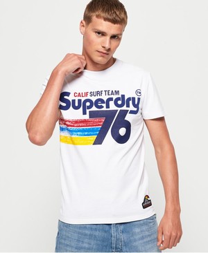 Superdry 76 Surf Férfi Pólók Fehér | XNRWO3870